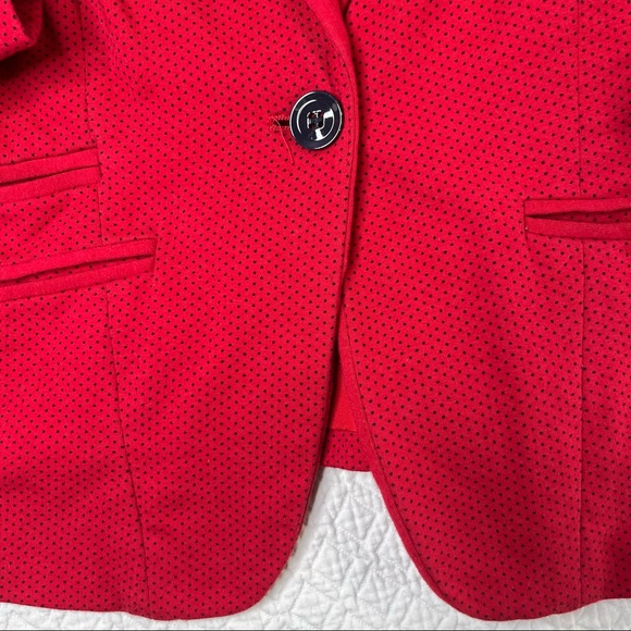 The Limited Red Polka Dots Blazer, Size S - Picture 6 of 10